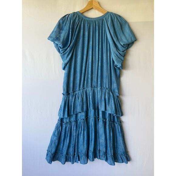 Current Air Blue Tiered Midi Dress- Size Medium - Picture 6 of 6